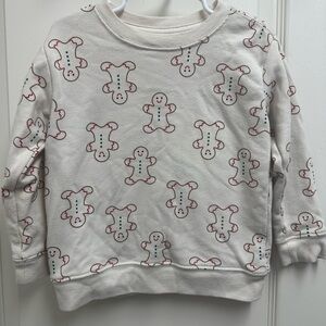 Toddler Unisex Gingerbread Holiday Crew Neck Sweatshirt Sweater SZ 4T